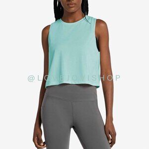 Athleisure | Danskin Mint Sleeveless Crop Top Tank | Teal Seafoam Activewear | M
